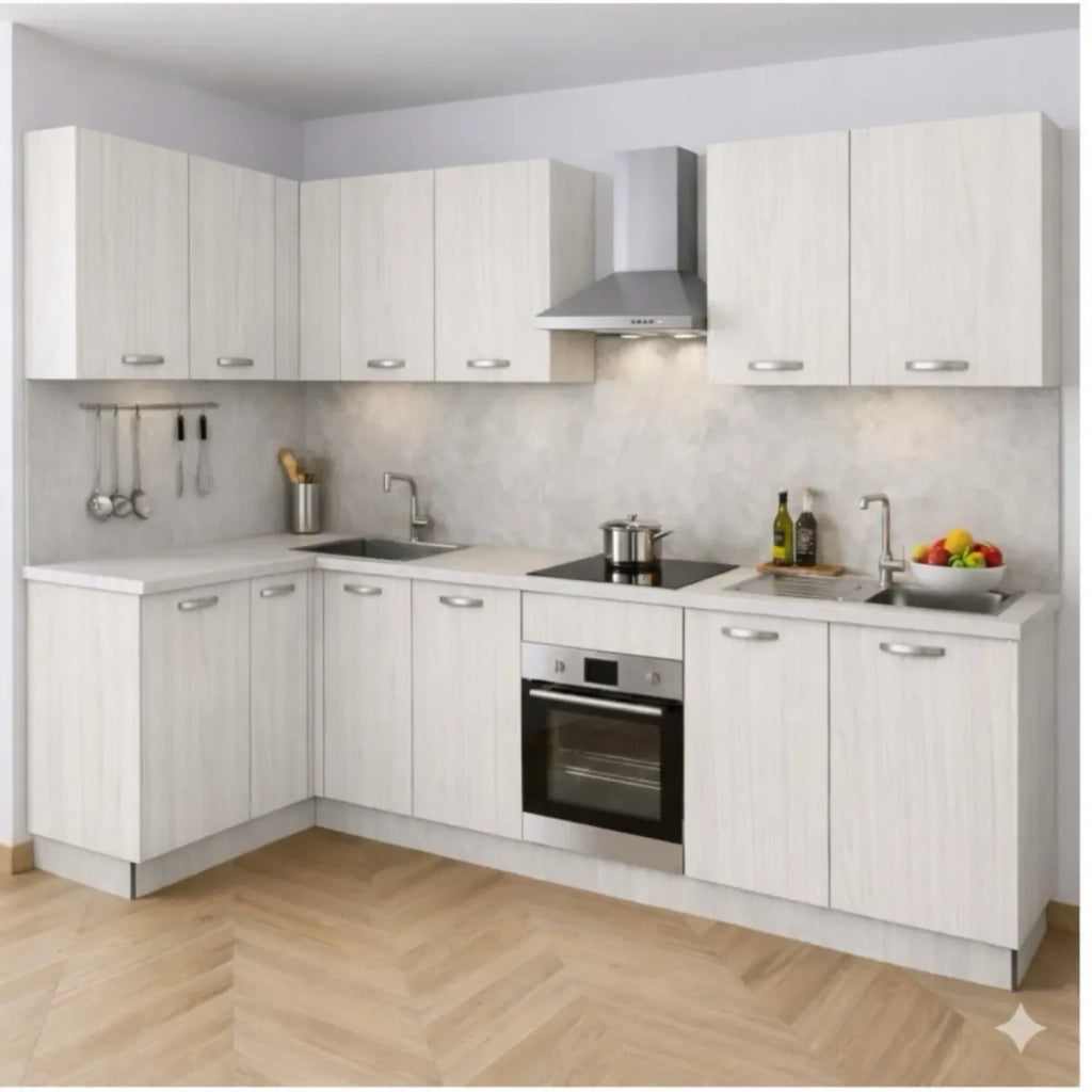 Calandrelli Base Cucina L 40 P 55,5 H 72 cm Larice Bianco 1 Anta