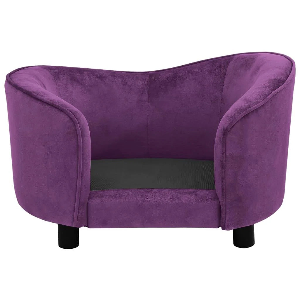 Divano per cani 69 cm peluche bordeaux 02_0000118