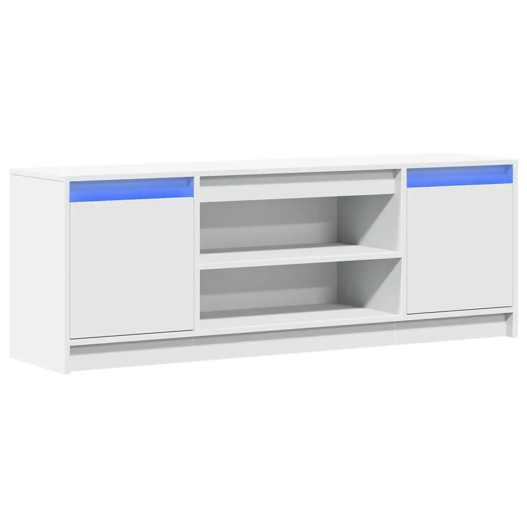 Mobile Porta TV con LED-Mobile per TV-Credenza TV Bianco 139,5x34x50 cm in Truciolato