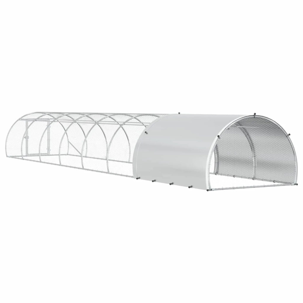 Pollaio Argento 800 x 150 x 100 cm Acciaio zincato 3434668
