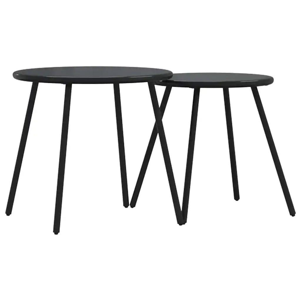 Set da Pranzo per Giardino 5 pcs Nero Acciaio 3378837
