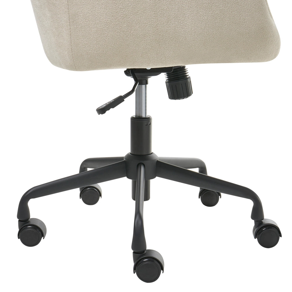 Sedia da ufficio in tessuto Beige chiaro Girevole Funzione Regolabile Mobili da Ufficio