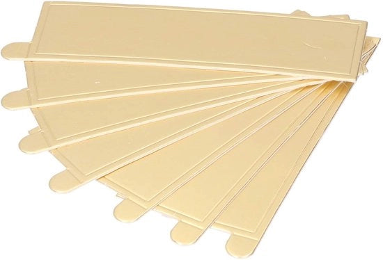 Tavola da dolce 100 pezzi - Rettilineo - Imbevibile - Cartone giallo - 13x4cm - Adatto per muffin/cupcake - Tavola per dolci
