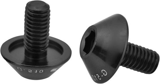 Bidone zeskant houder, M5 x 12mm viti a 6 facce, 2 pezzi (nero)
