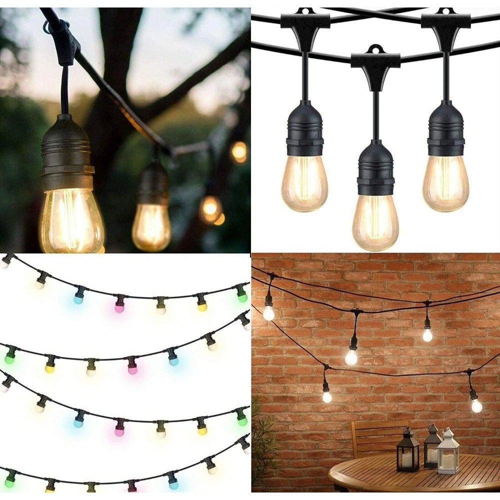 Trade Shop - Catena Luminosa Esterno Ip44 Cordoniera Portalampada A Cascata 10xe27 11mt St-ap -
