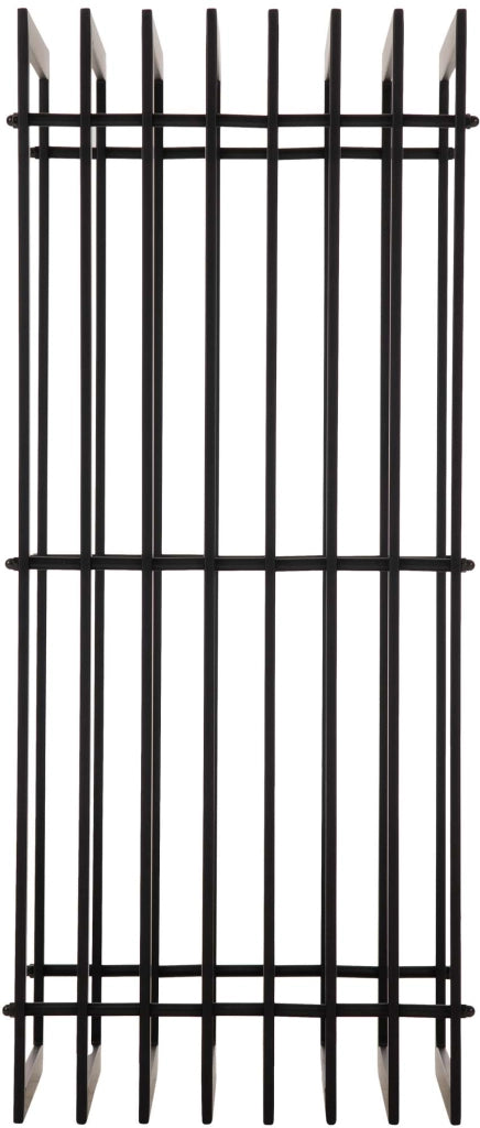 Portalegna IRVING in metallo nero opaco 40x50x100 cm