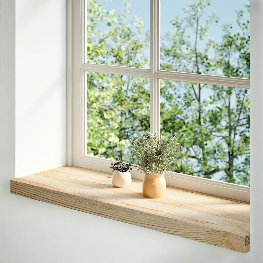 Davanzali 2 pz Non Trattati 70x30x2 cm Legno Massello di Rovere 4009109