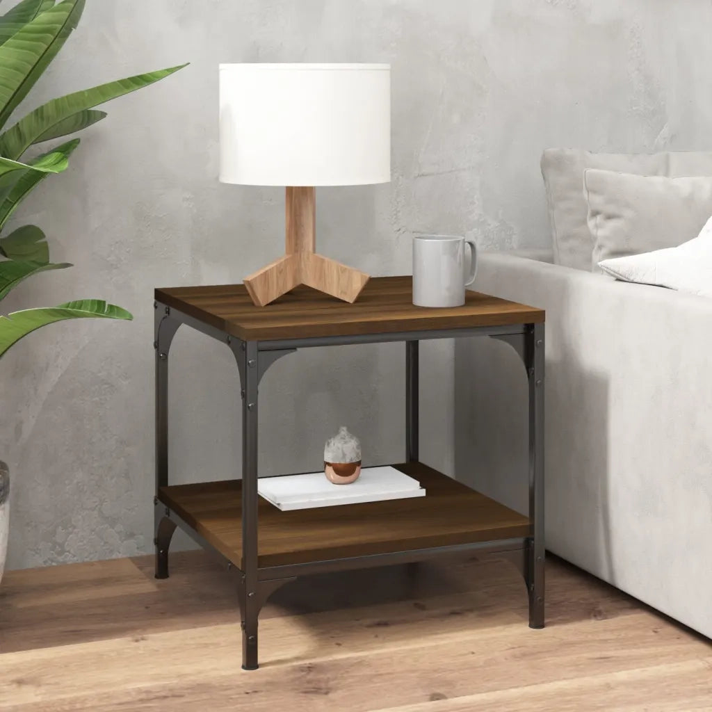 Tavolini 2pz Nerorovere marrone 40x40x40cm in Legno Multistrato 819386