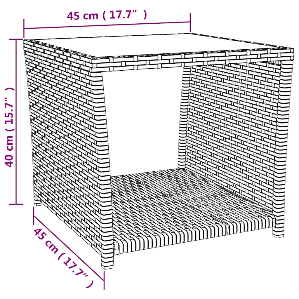 Set da Pranzo da Giardino 3 pz | Set Salotto da Giardino con Cuscini Nero in Polyrattan