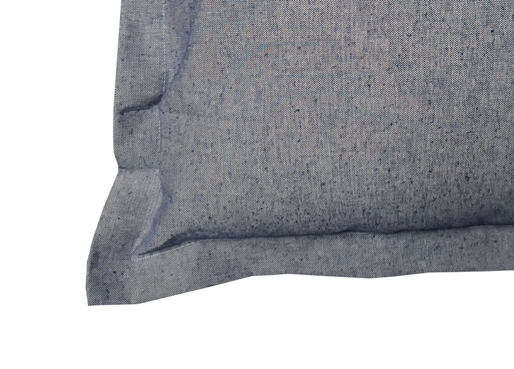 Federa Per Cuscino Arredo Casa Chiusura Zip Fodera Tinto Filo Tinta Unita SV - 60x60 - Blu