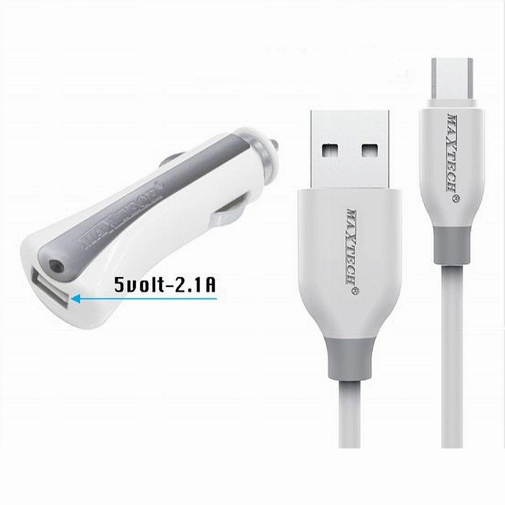 Trade Shop - Kit Caricatore Carica Batterie Auto Con Cavo Micro Usb 1mt 10watt Ma-s02 Maxtech -