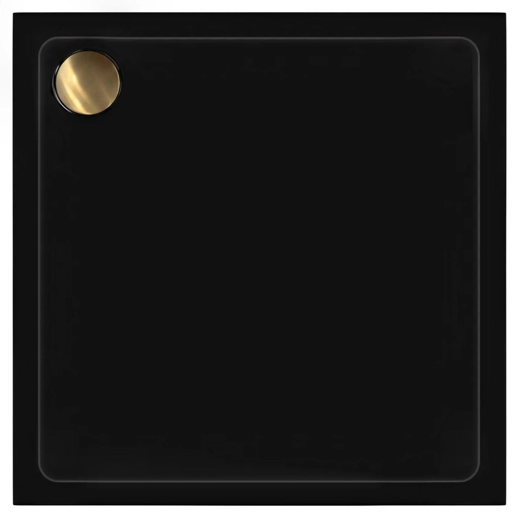 Piatto Doccia Acrilico Rea Savoy Black 80x80 Copertura rame spazzolato