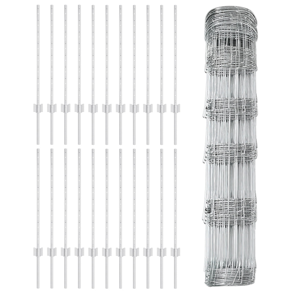 Pali della recinzione  11 pz U-Channel 80 cm Acciaio zincato