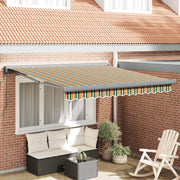 Tenda Retrattile Automatica Verde e Gialla 350x250 cm