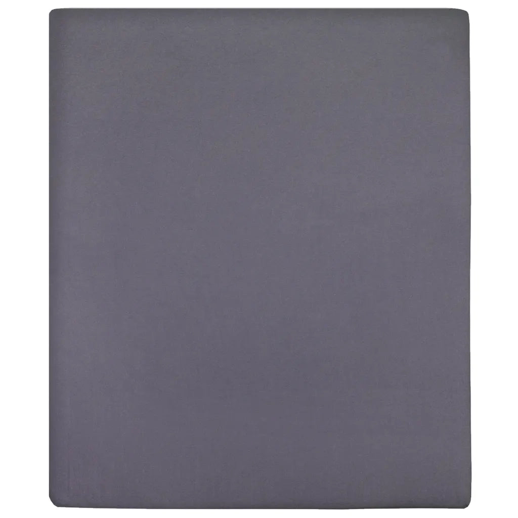 Lenzuola con Angoli Jersey 2 pz Antracite 140x200 cm Cotone CFW6213484