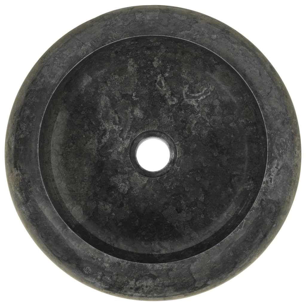 Lavabo da bagno diametro 40 x 12 cm marmo nero 02_0002550