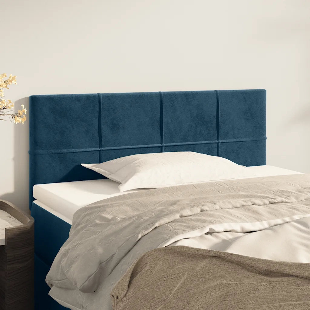 Testiera-Testata-Testiera Decorativa Blu scuro 90x5x78/88 cm in Tessuto 481415