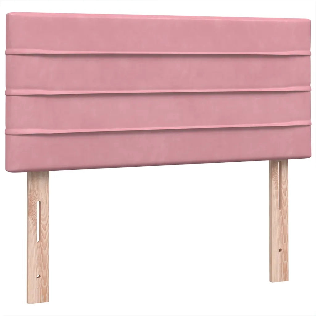 Giroletto a Molle con Materasso Rosa 90x210 cm Velluto