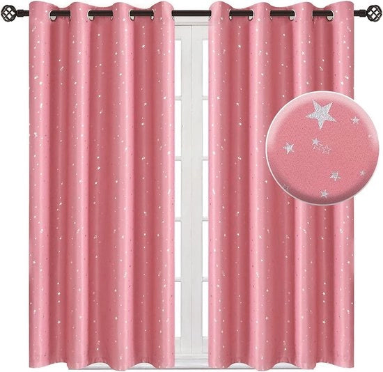Gordini corti inespansi per la camera dei bambini con stelle - set da 2