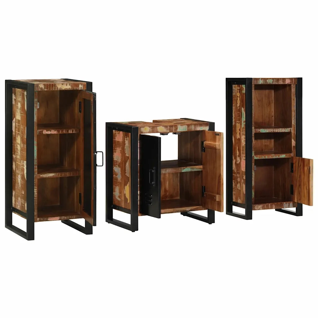 Set di mobili per il bagno 3 pcs Legno Recuperato Massello 3305617