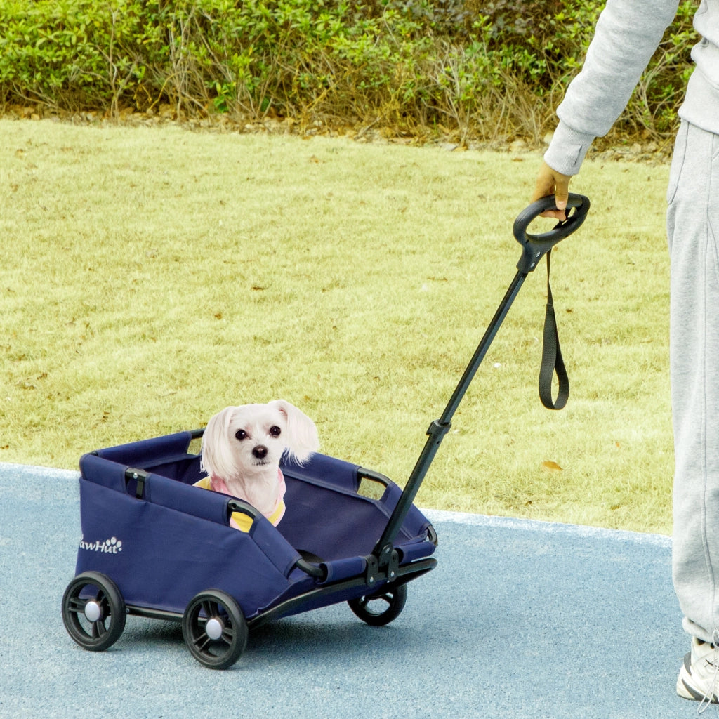 Passeggino per Cani Pieghevole ¨C Xylo ¨C Acciaio e Tessuto Oxford, 53x45x28 cm, Blu Scuro
