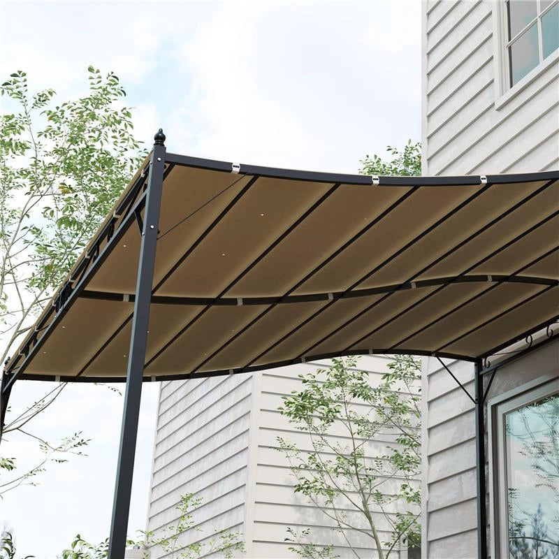 TELO DI RICAMBIO PER PERGOLA DA GIARDINO 2.5X3 M CON 8 FORI DI DRENAGGIO IN POLIESTERE 297X243 CM BEIGE