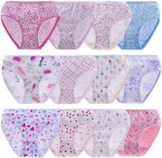 Set di 6-12 mutande di cotone per ragazze 1-10 anni - Soffice e confortevole - Varie colori