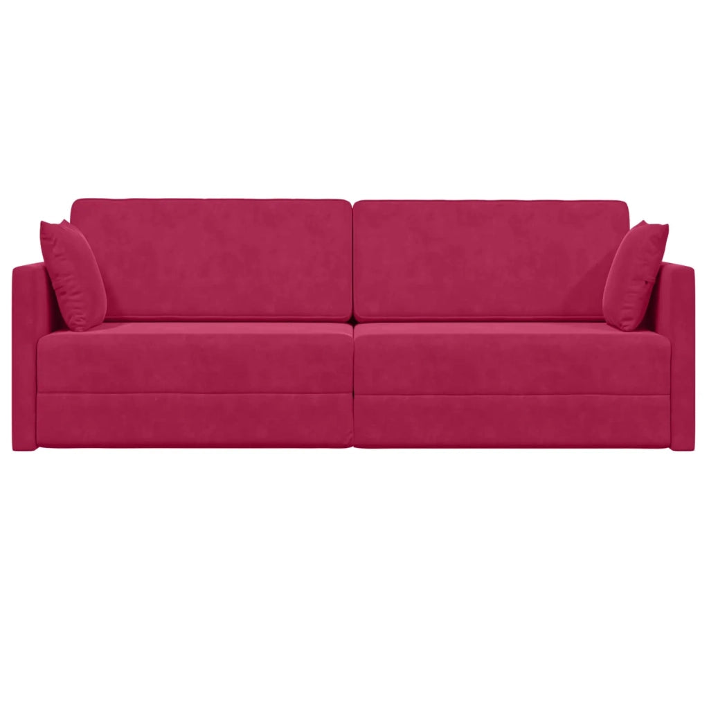 Divano-letto | Sof¨¤ letto | Letto singolo da pavimento Rosso Vino 213 x 70 x 77 cm Velluto