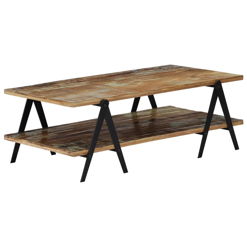 Tavolino da Salotto 115x60x40 cm in Legno Massello di Recupero 248095