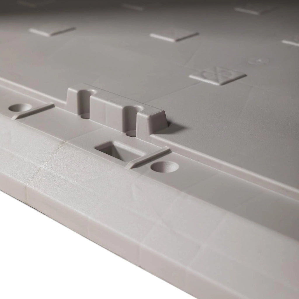 Baule porta attrezzi e bidoni da esterno Stora Way Plus XL 1270 litri in resina con doppia anta e apertura assistita colore grigio talpa e marrone Toomax