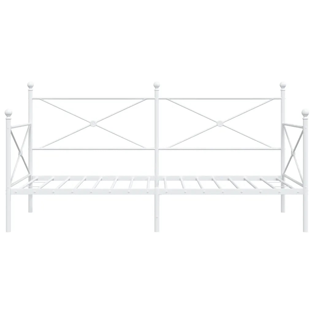 vidaXL Dormeuse senza Materasso Bianco 100x200 cm in Acciaio