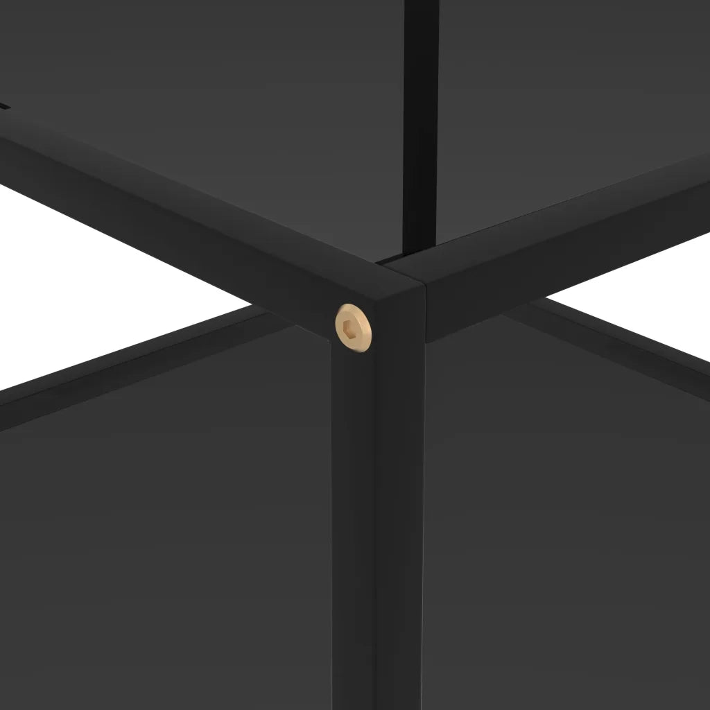 Tavolino da Salotto Nero 60x60x35 cm in Vetro Temperato 322888