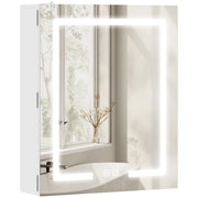 Armadietto Specchio Bagno LED Antifog ¨C Zephmum ¨C Bianco 50x15x60 cm
