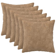 Federa 6 pcs HEERLEN Tortora 50 x 50 cm Fleece in microfibra 910958