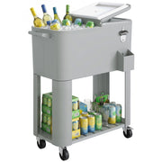 Frigo Portatile con Ruote ¨C zephmum ¨C Argento 92x39x81 cm
