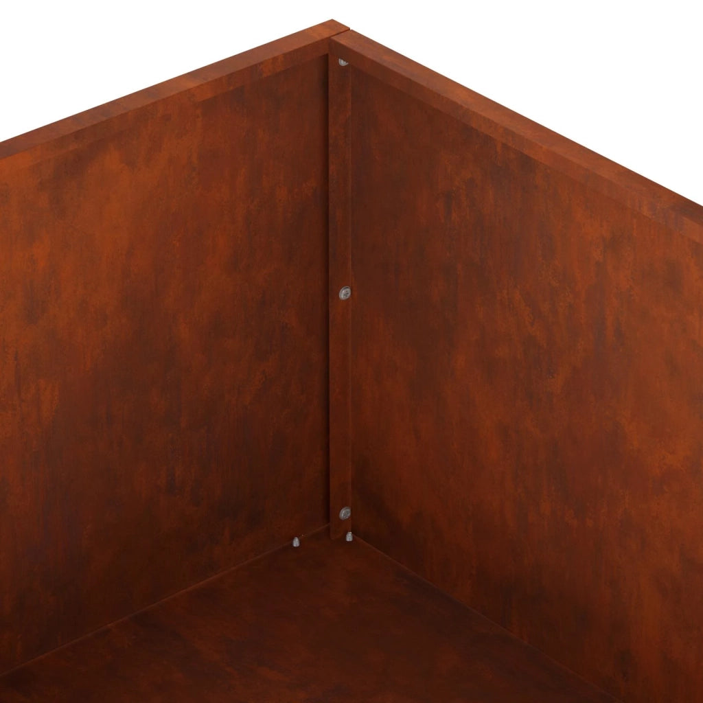 Vaso da giardino Ruggine 80 x 80 x 30 cm Acciaio Corten 8005076