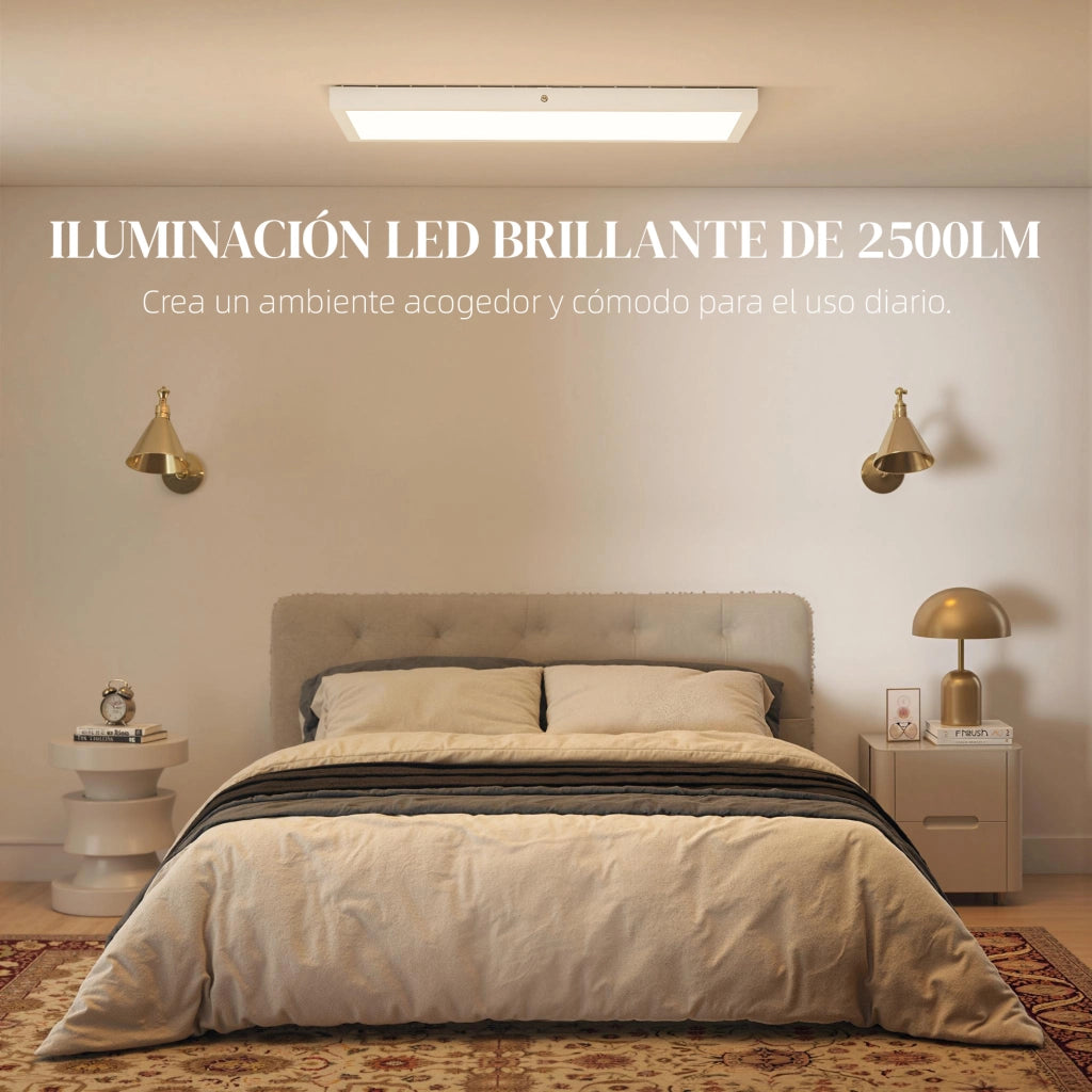 4 Lampade da Soffitto e da Parete Regolabili ¨C zephmum ¨C Bianco 60x30x3,7 cm