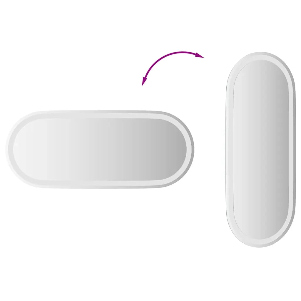 Specchio da Bagno LED-Specchio decorativo con LED 90x40 cm Ovale