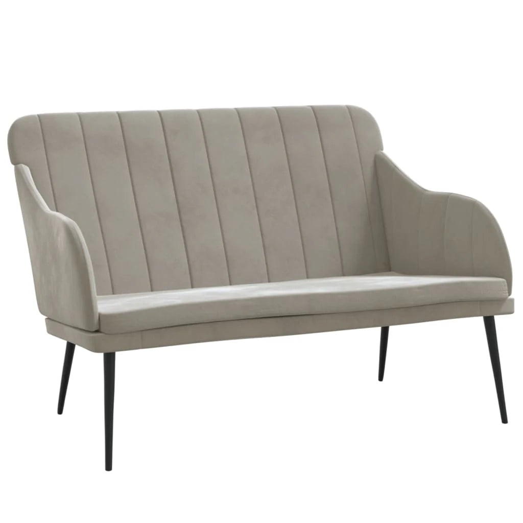 Panca/panca 110 x 76 x 80 cm velluto grigio chiaro 02_0010641