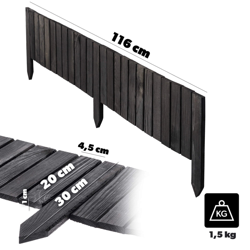 Recinzione da giardino in legno KADAX Palisade, da interrare, grigia, 20x116