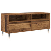 Mobile porta TV con cassetto stile contemporaneo pratico contenitore 100 x 34,5 x 44,5 cm legno anticato 02_0052742