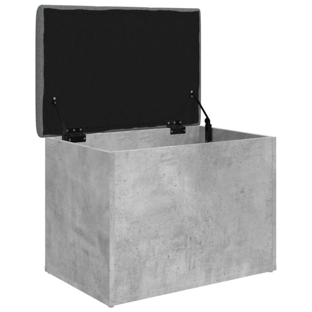 Panca Portaoggetti Grigio Cemento 62x42x45 cm Legno Multistrato 835043