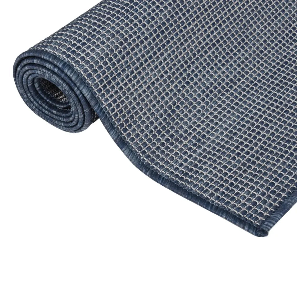 Tappeto da Esterni a Tessitura Piatta 120x170 cm Blu cod mxl 69701