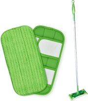 Adatto per asciugamano per spazzola Swiffer Sweeper per uso umido e asciutto, copertura 12 pollici, accessori per spazzola, verde, 4 pezzi.