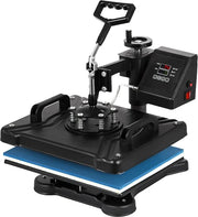 Impostatrice di calore 5 in 1 - Set completo - Stampa su abbigliamento - 38x30cm - Impostatrice di calore - Regolazione di temperatura digitale e precisa - Impostatrice di transfer - Impostatrice di calore - Drukpers -