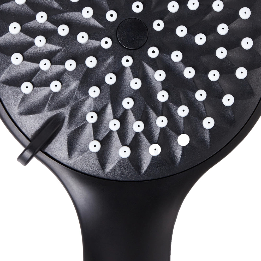 Set doccia classico moderno con tubo 4 modalità di getto Metallo nero Tarma