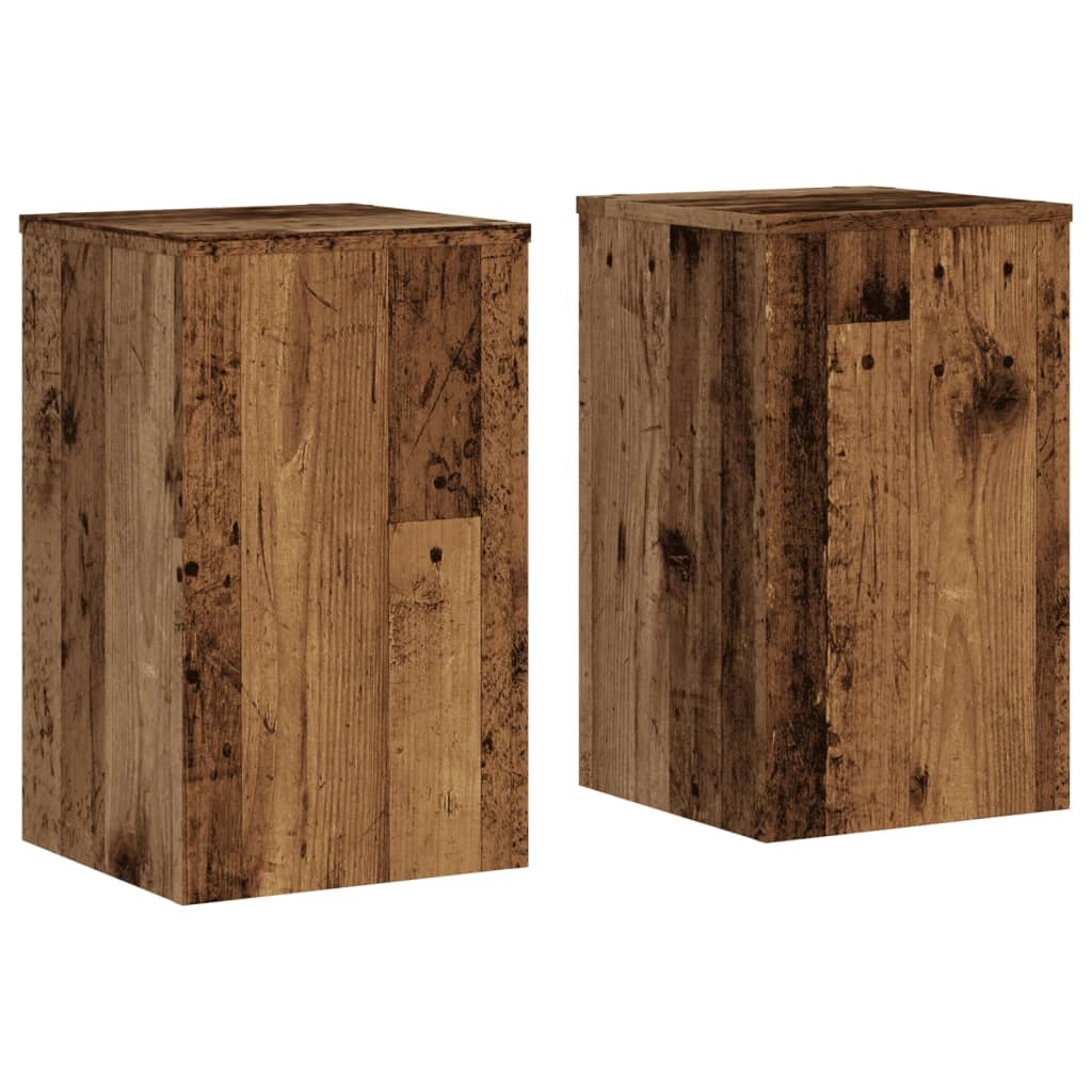 Portavasi mobili per fiori set da 2 legno di recupero legno ingegnerizzato marrone 02_0045370