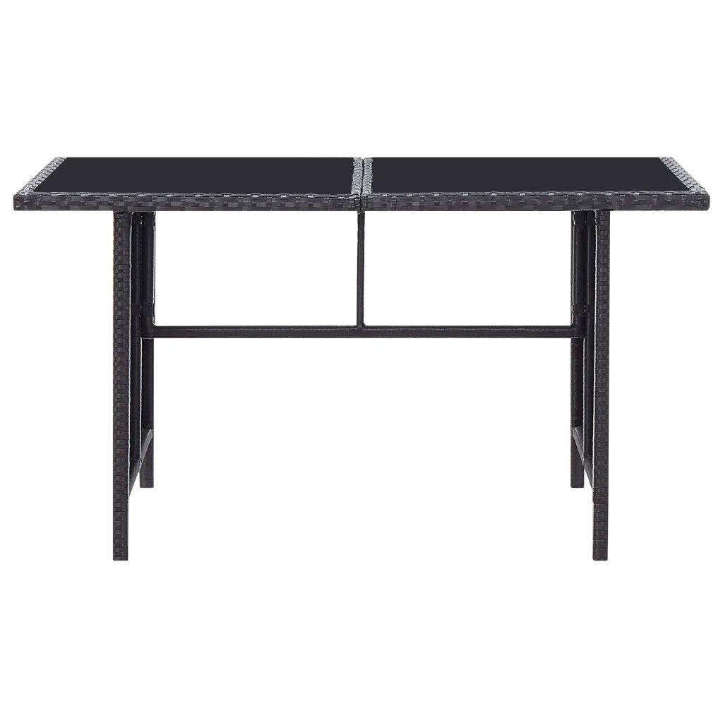 Set Divani da Giardino 6 pz con Cuscini in Polyrattan Nero 46094