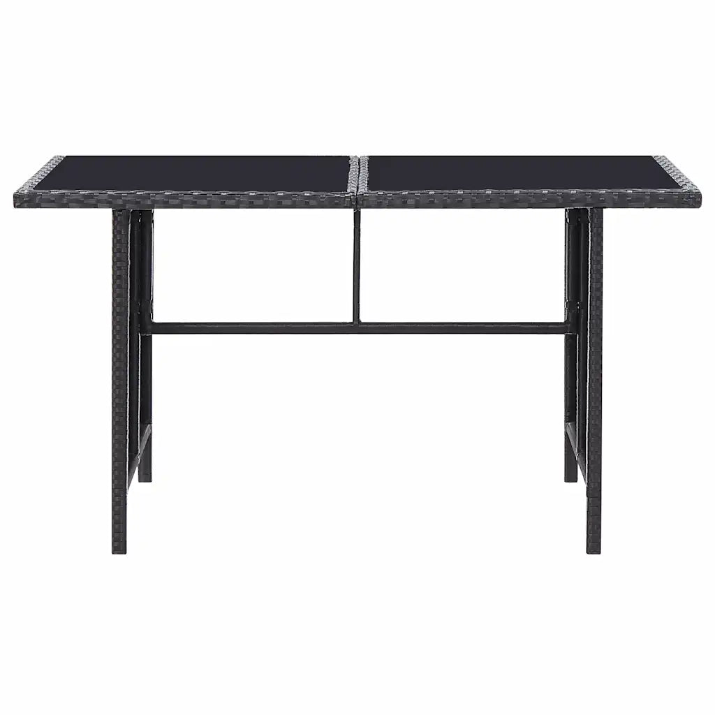 Set Divani da Giardino 6 pz con Cuscini in Polyrattan Nero 46094