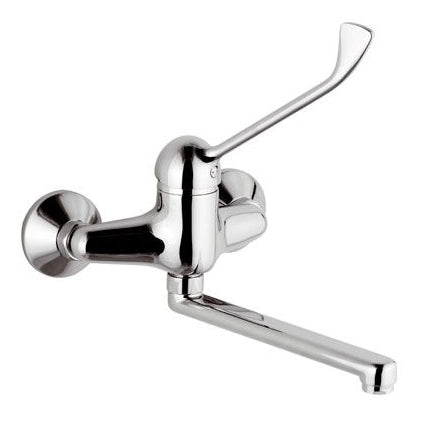 MISCELATORE MONOCOMANDO LAVELLO A MURO CON LEVA CLINICA EPIC- Cromo- MARIA- pezzi 1